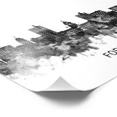 Impression Photo Fort Wayne Indiana Skyline BW (Coin)