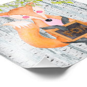 Impression Photo Fox - Woodland Friends - Amis - Aquarelle (Coin)