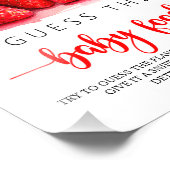 Impression Photo Fraise Guess the Baby Food Sign (Coin)