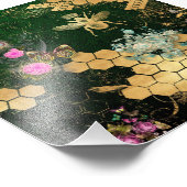 Impression Photo française chic, victorienne, abeille, florale, feu (Coin)