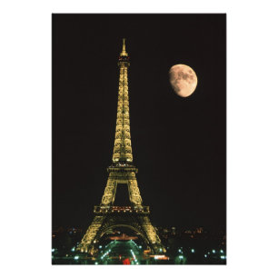 Impression Photo France, Paris. Tour Eiffel la nuit avec