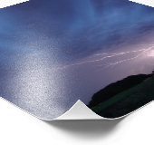 Impression Photo Frappe de la foudre pendant l'orage (Coin)