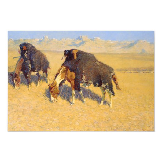 Impression Photo Frederic Remington - Indiens simulant le bison (Devant)