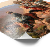 Impression Photo Frederick Remington "Avec la 10e cavalerie" (Coin)