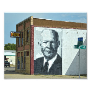 Impression Photo Fresque du président Eisenhower, Abilene, Kansas