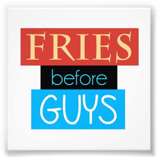 Impression Photo Fries avant les garçons (Devant)