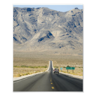 Impression Photo Frontière d'état de la Californie et du Nevada