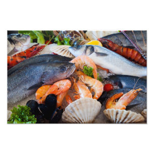 Impression Photo Fruits de mer variés