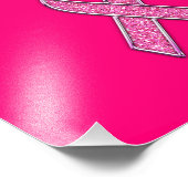 Impression Photo Fuchsia Parties scintillant Style Pink Ribbon Sens (Coin)