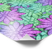 Impression Photo Fun Purple et Fleurs vertes (Coin)