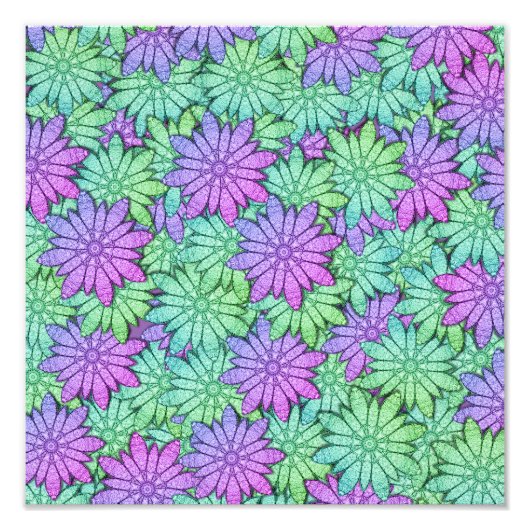 Impression Photo Fun Purple et Fleurs vertes (Devant)