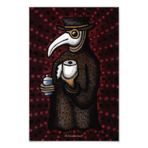 Impression Photo Funky Plague Doctor avec papier toilette