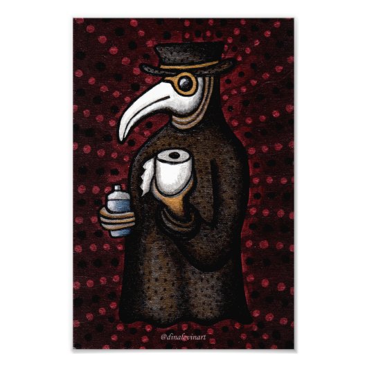 Impression Photo Funky Plague Doctor avec papier toilette (Devant)