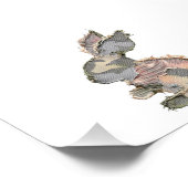 Impression Photo Funny Bunny Crochet Patchwork Camo Rabbit Happy Ea (Coin)