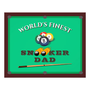 Impression Photo Funny Green Pool Table Snooker Papa Fête des pères