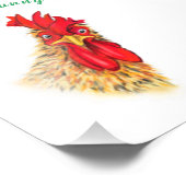 Impression Photo Funny Surprised Curious Rooster (Coin)