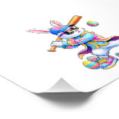 Impression Photo Funny Tie Dye Rabbit Baseball Easter Bunny Men Boy (Coin)