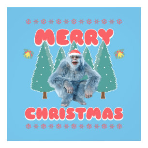 Impression Photo Funny Yeti - Joyeux Noël