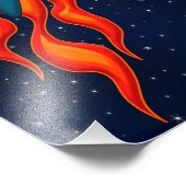 Impression Photo Fusée spatiale mignonne et conception d'espace ext (Coin)