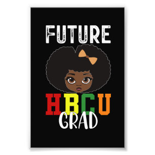 Impression Photo Future diplômée d'une HBCU Fille Remise des diplôm