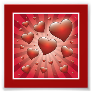 IMPRESSION PHOTO FVHWRV REDS RAYS LES COEURS AMOUREUX AMITIÉ FLIRT
