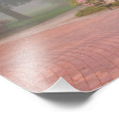 Impression Photo GA Savannah, Azaleas, le long du trottoir en briqu (Coin)