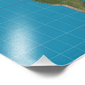 Impression Photo Gall Peters Projection Carte du monde (Coin)