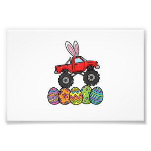 Impression Photo Garçons Easter Monster Truck Joyeux Pâques Jour Œu