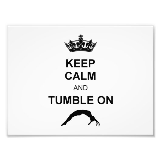 Impression Photo Gardez calme et gymnase tumultueuse (Devant)