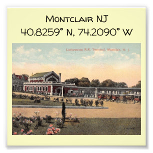 Impression Photo Gare de Lackawanna RR, Montclair NJ Vintage