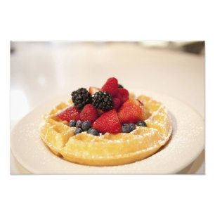 Impression Photo gaufre de fruits frais