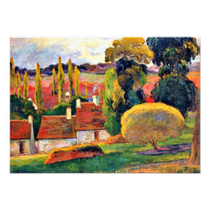 Impression Photo Gauguin : Ferme en Bretagne, célèbre peinture