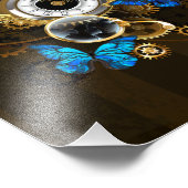 Impression Photo Gears of Steampunk and Blue Butterflies (Coin)