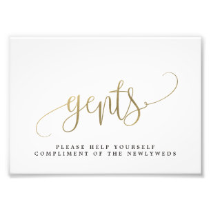 Impression Photo Gents Salle de bain Mariage Signer Choisir Votre T