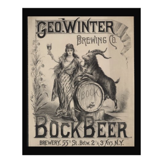 Impression Photo Géo. Winter Brewing Co. bock beer. Brasserie 55th (Devant)