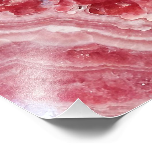 Impression Photo Géode cristal rose (Coin)