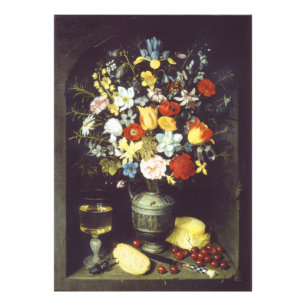 Impression Photo Georg Flegel Gros morceau de fleurs (en niche)