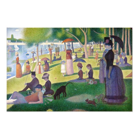 Impression Photo Georges Seurat - Un dimanche après-midi à l'Île de (Devant)