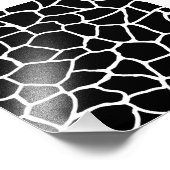 Impression Photo Giraffe noire et blanche Imprimer Motif animal (Coin)