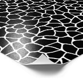 Impression Photo Giraffe noire et blanche Imprimer Motif animal (Coin)