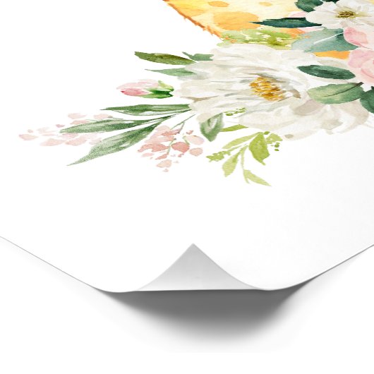 Impression Photo Giraffe, Safari, Fleurs roses, Nourriture pour fil (Coin)