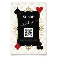 Glam Gold Casino Partagez l'amour QR Code Mariage