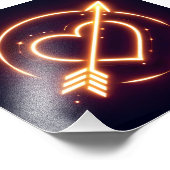 Impression Photo glowing image of a heart with cupid's arrow (Coin)