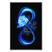 Impression Photo Glowing infinity with blue rose (Devant)