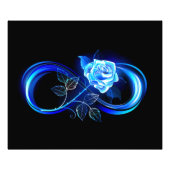 Impression Photo Glowing infinity with blue rose (Devant)
