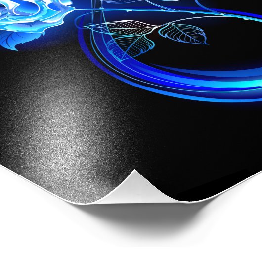 Impression Photo Glowing infinity with blue rose (Coin)