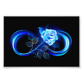 Impression Photo Glowing infinity with blue rose (Devant)