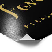 Impression Photo Gold & Black Faveurs fête ou signe mariage (Coin)