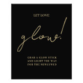 Impression Photo Gold Bold Handritten Script Let Love Mariage (Devant)