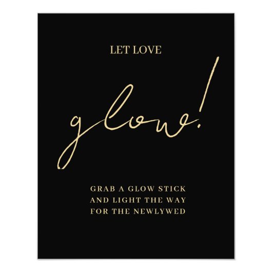 Impression Photo Gold Bold Handritten Script Let Love Mariage (Devant)